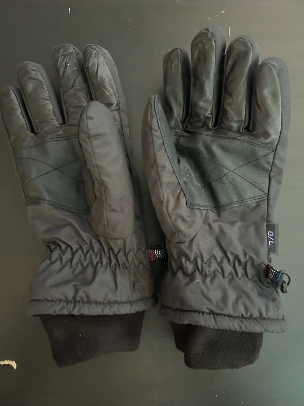 Auclair Women Ski Gloves Black Size Large G/L Down Filled Waterproof Winter